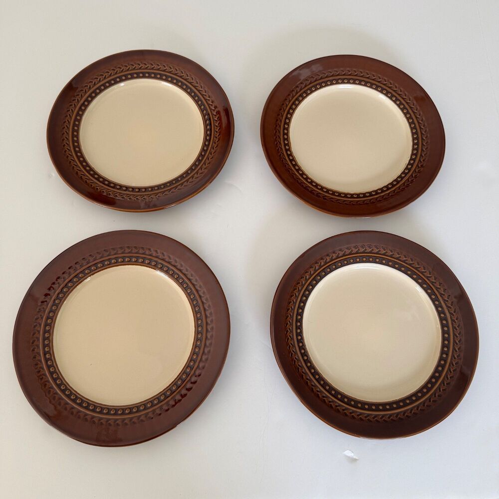 Paula Deen Southern Gathering Chestnut Signature Collection 4 Salad Plates 8.25"